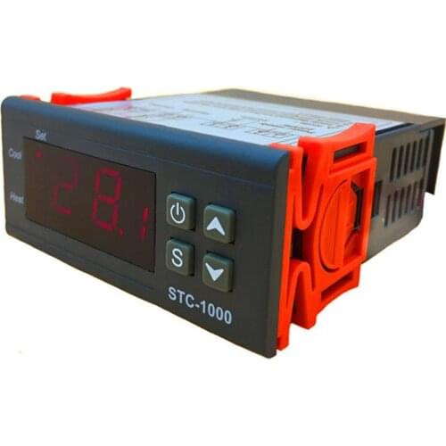 YOUKONG Two Relay Output LED Digital Temperature Controller Thermostat Incubator STC - 1000 110V 220V 10A with Heater and Cooler