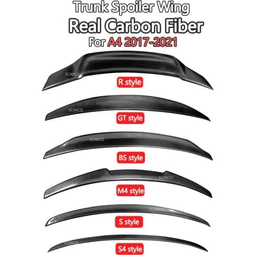 Real Carbon Fiber Dedicated Tail Rear Trunk Spoiler For AUDI A4 B9 Four Doors Sedan Modified R/M4 Desgin Dacktail Lip Wing 2017