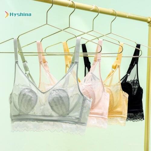 No Steel Ring Crystal Cup Rabbit Ears Breathable Lace Bra Lingerie Womens Thin Section Comfortable Bra