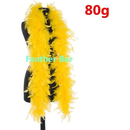 Gold Yellow Dyed 80gRAM Turkey Feather Chandelle Boas 10 Meters Chicken Feathers Strips fringes for wedding chirstmas party deco