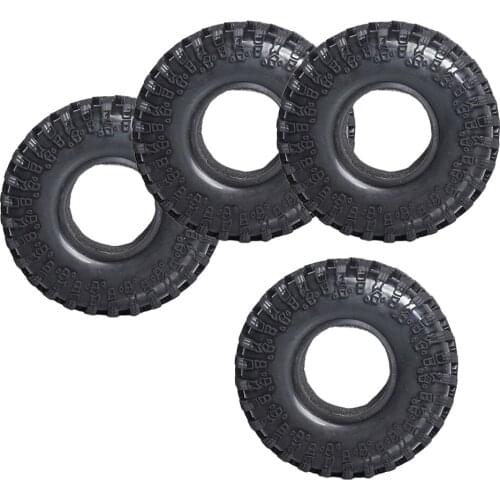 4 Pieces 1/10 Rc Rock Crawler Rubber Tires for 2.2 Inch Wheel Rim - Outer Diameter 130mm - with Sponge Liner