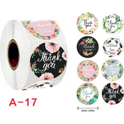 500pcs/roll Thank You Stickers for Seal Labels Gift Packaging Stickers Birthday Party Offer Stationery Sticker