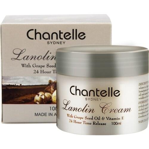 Chantelle Lanolin Cream Grape Seed Oil Collagen Vitamin E Moisturizing Rejuvenating Anti-wrinkle Nourishment Cream for Dry Skin