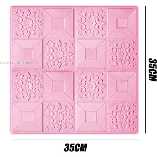 Decorative 3D Wall Stickers Self adhesive Wallpaper Foam Panels Home Decor Living Room Bedroom House Decoration Bathroom Sticker