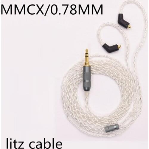 Diy earphone cable litz silver plated 4n pure copper upgrade wire