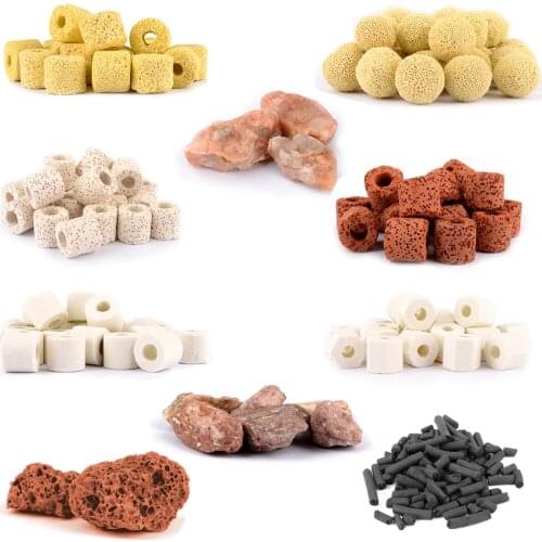 500G Aquarium Filter Media Ceramic Ring Bacteria House Biological Ball Activated Carbon With Bag For Fish Tank Canister Filter