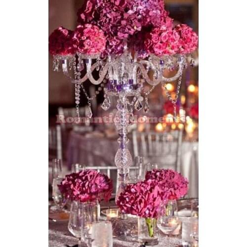 Crystal wedding candelabras table centerpiece