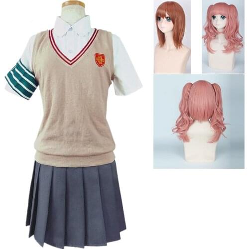 Anime Toaru Kagaku no Railgun Misaka Mikoto Cosplay Shirai Kuroko Costume Suit School Uniform Shirt Skirt Vest for Girls Female