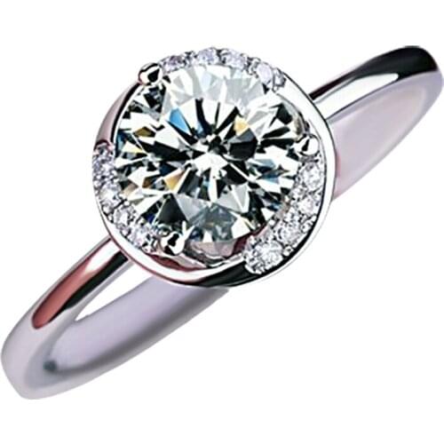 Petal Slim Setting Real S925 Sterling Silver Ring Women Engagement Luxury Exquisite Wedding Party Gift Unique Cute Romantic Fine