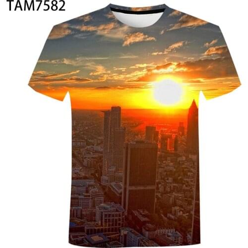 2021 Summer Mens / Womens Short Sleeve T-Shirt HD Space 3D Print Boys / Girls Harayaku Street Trend Childrens Cute Top