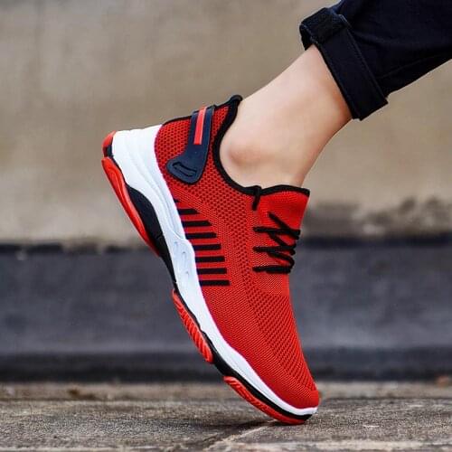 Summer Anti Slip Mens Shoes Running Sport Shoes Mens Sneakers for Sports Man Shoes Athletic Red Trainers Men Snickers Gym A-420