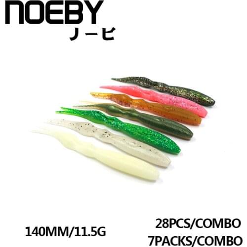 NOEBY 4 Pcs/pack Soft Lure 140mm/11.5g Artificial Fishing Lure Bionic Fish Soft Bait Fishy Smell Pesca Sea Fishing Tackle Lures