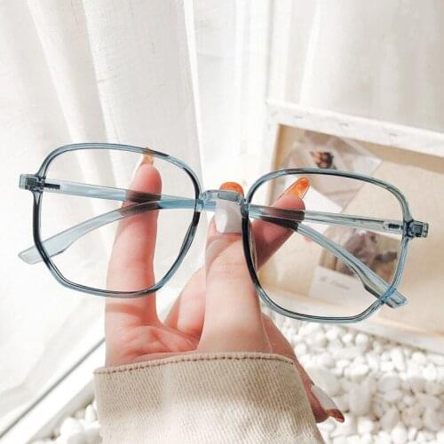 New Fashion Oversized Eyeglasses for Women Square Plastic Spectacles Glasses Frame Transparent Clear Lens Retro Myopia Glasses