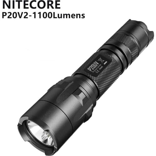 Original NITECORE Tactical Flashlight P20V2 1100 Lumens Hard Light One-Click Flash Range 220M For Hunting Searching
