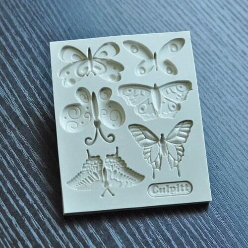 The silicone mould flip sugar sugar cake silicone mold Cartoon butterfly silicone mold Insect turn sugar moulds