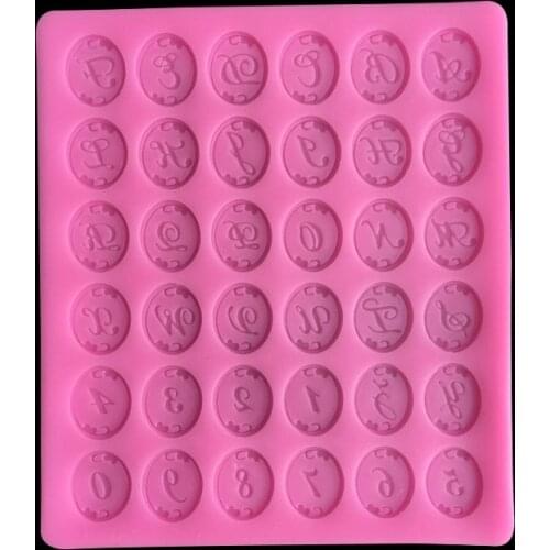 Silicone mold cute letter mold pink