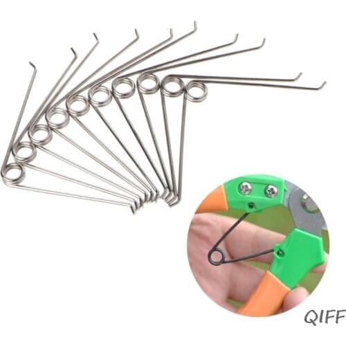 10Pcs V Shape Steel Compression Spring Gardening Scissors Accessories Tool Mar28
