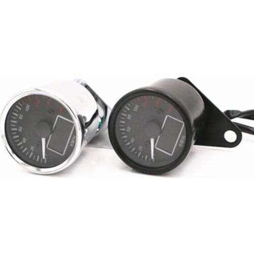 Universal Retro LCD Speedometer Odometer Tachometer Multifunction Fuel Gauge ATV Cruiser Chopper Cafe Racer Old School Bobber