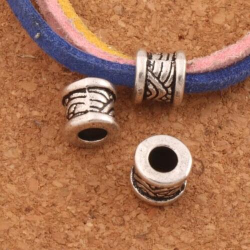 Waves Curved Tube Beads Metal Spacers 4.8x7.6mm 60PCS Zinc Alloy Jewelry Findings L713