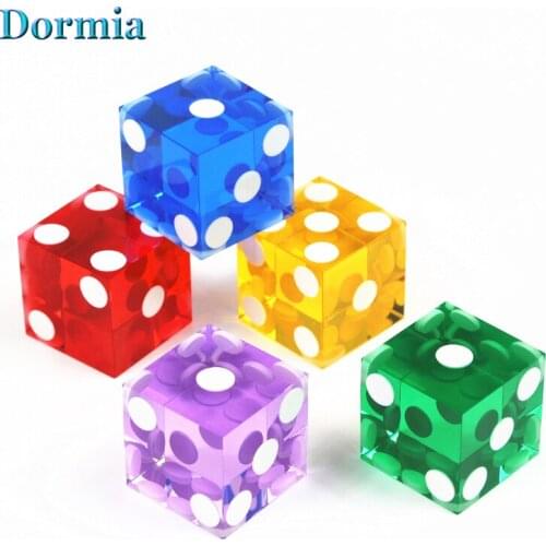 Top Grade 1 pcs 19mm clear crystal Acrylic d6 Dice sharp straight corner for rpg Board Game