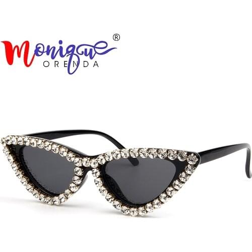 2018 Fashion Cat Eye Sunglasses Women Vintage Brand Small luxury Ladies Rhinestone Sun Glasses Female Oculos de sol UV400