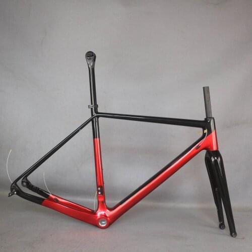 2022 custom paint Gravel Bike For Toray Full Carbon Fiber Gravel Bike Frame GR029 Bicycle Metallic red color