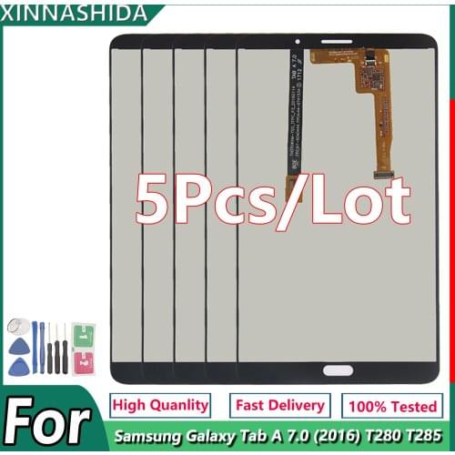 5pcs/lot 7.0'' LCD For Samsung Galaxy Tab A 7.0 (2016) SM-T280 SM-T285 LCD Display Touch Screen Assembly T280 WIFI /T285 3G
