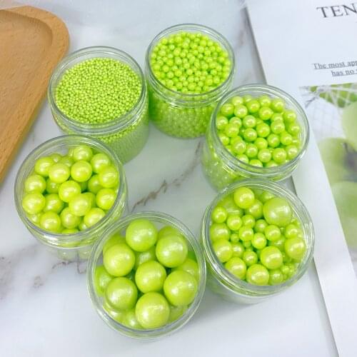 50g Edible Green Beads Pearl Sugar Ball Fondant DIY Cake Baking Sprinkles Gold Ball Wedding Cake Decoration Color Sugar Pearl
