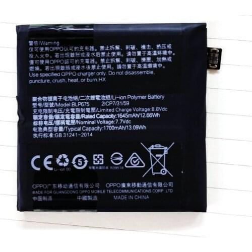 1700mAh for OPPO FIND X battery FINDX high with 256G BLP675 Cell phone battery