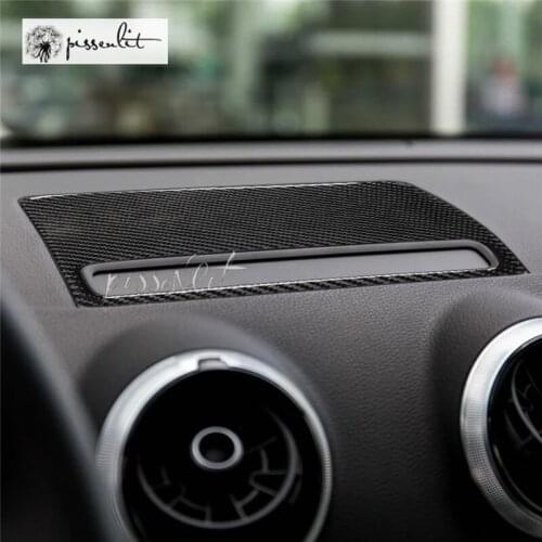 For Audi A3 S3 2014-2018 Accessories Car Interior Carbon Fiber Central Control Navigation Screen Decor Sticker Cover Car Styling