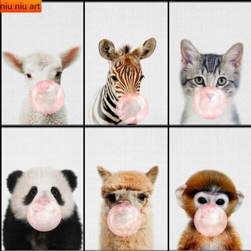 Full Drill DIY 5D Animals Diamond Painting Squirrel Diamond Mosaic Embroidery Panda Cartoons Picture Cross Stitch Kit Home Decor