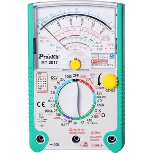 MT-2017 Analog Multimeter Safety Standard Professional Ohm Test Meter DC AC Voltage Current Resistance Analog Multimeter