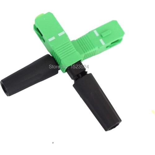 Free shipping 100pcs/lot SC Singlemode Fiber Optic SC APC Quick Connector FTTH Fiber Optic Fast Connector