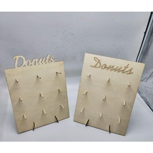 Wood Donuts Display Holder Doughnuts Dessert Table Stands for Wedding Birthday Decor Bakeware Donuts Wood Plates