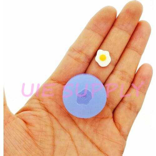 DYL923U 11.7mm x 9.9mm Mini Fried Egg Silicone Mold Nail Resin Clay Art Earrings Necklace Pendant Jewelry Making Fondant Deco