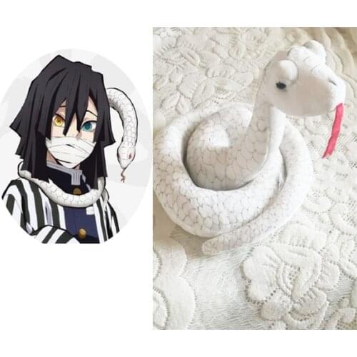 Demon Slayer Kimetsu No Yaiba Cosplay Iguro Obanai snake Mascot Anime Stuffed & Plush Cartoon Doll