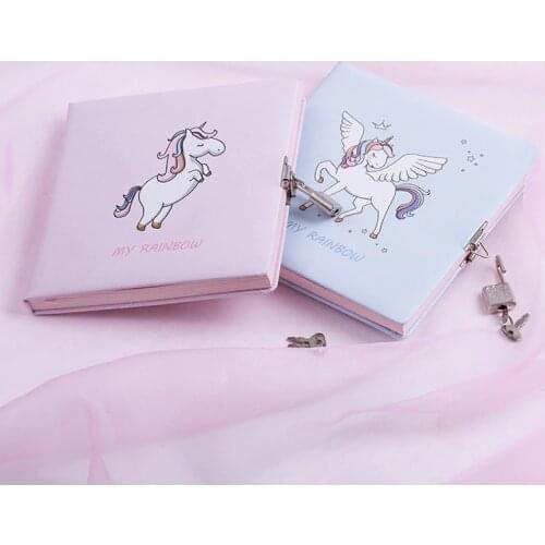 Kawaii Notebook and Journals with Lock for Girls Boys Diary School Note Book Cute DIY Planner Organizer Personal Travel Notepad