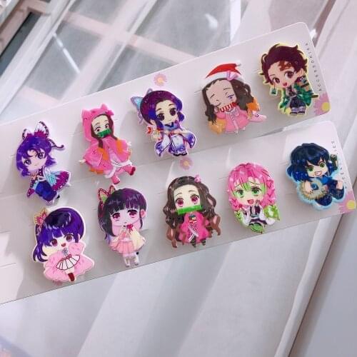 2Pcs Anime Demon Slayer Kimetsu No Yaiba Tanjirou Cosplay Elastic Hair Bands Ropes Women Girl Cartoon Headwear Gift