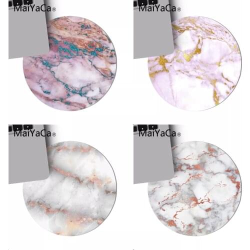 MaiYaCa gold marble Beautiful Anime round Mouse Mat gaming Mouse pad For PC Laptop Notebook 20x20cm gamer desk pad