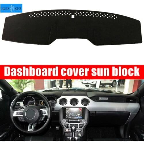 Dashboard Mat Cover Dashmat Pad Sun Shade Instrument Protect Carpet Car Styling Accessories For Ford Mustang 2015 2016 2017 2018
