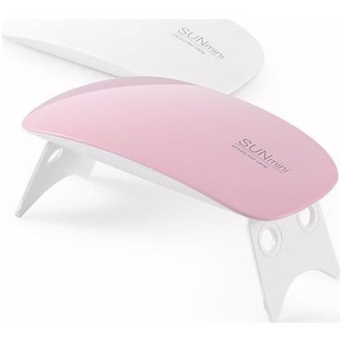 Sun mini Portable Nail Dryer 6W Nail Lamp 365+405nm White Light LED UV Lamp Support USB Charger Cure UV LED Nail Gel Machine