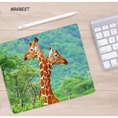 MRGBEST Small Mouse-pad Animal Giraffe Rectangle Mats Nature Non-slip Rubber Mouse Pad Laptop PC Desk Pad Computer Accessories