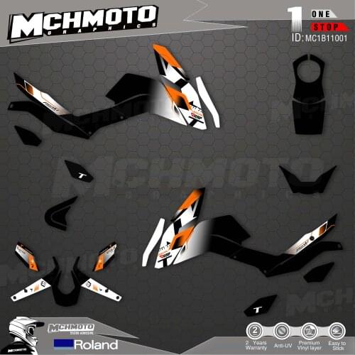 MCHMFG Full Graphics Decals Stickers Motorcycle Background For KTM DUKE 125 200 390 2017 2018 2019 2020