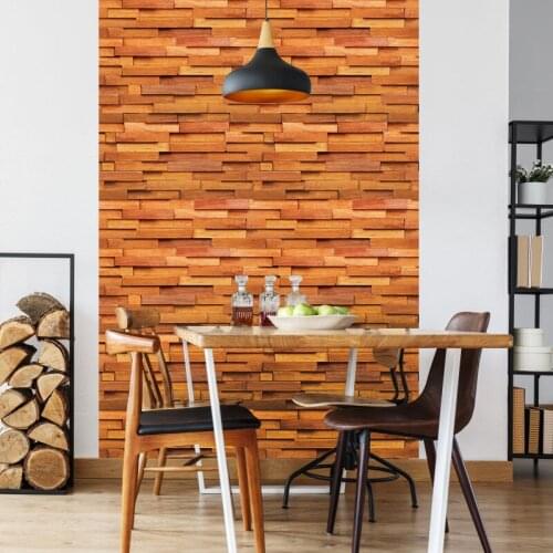 0.45*10m 3D Imitation Brick Wall Stickers Self-adhesive Wallpaper Waterproof Wall Covering Poster for Living Room Bedroom Dining