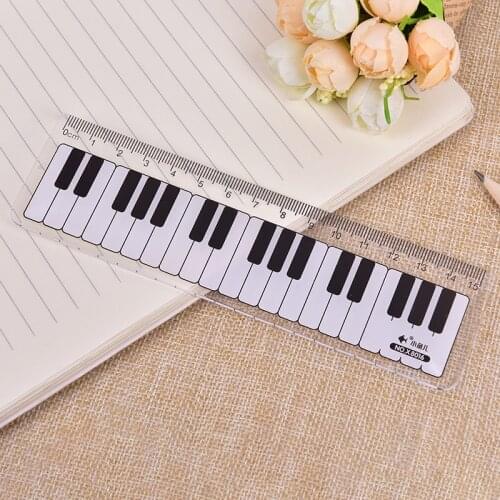 New 1pcs Music Ruler Rulers Primary School Students Child Painting Measuring Scale Creative Ruler