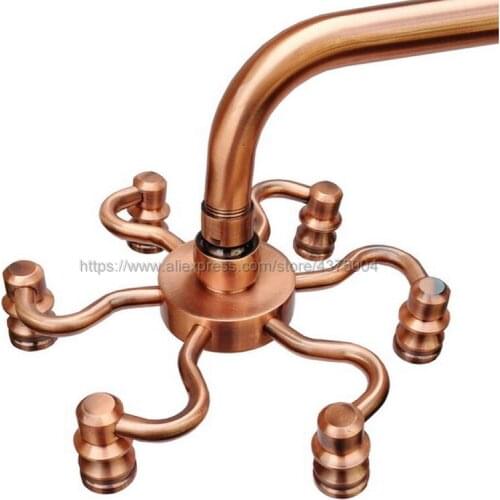 New 8.3 inch Antique Red Copper Claw shape Bathroom Rain Shower Head Bathroom Accessaraies Nsh007