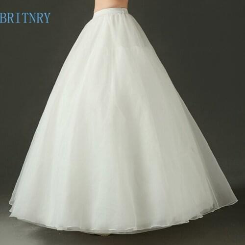 BRITNRY New Arrival Ball Gown Bridal Petticoat For Women 3 Hoops Organza Tulle Underskirt Wedding Accessories