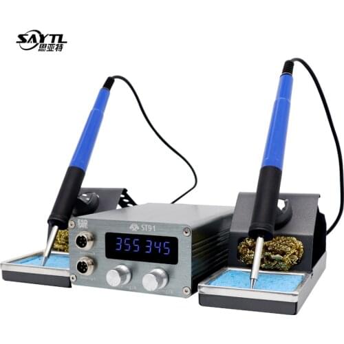OSS ST-91 Soldering Station Double Digital Display Adjustable Temperature Bga Rework Station With Soldering Tips Welding Tools