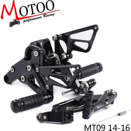 Full CNC aluminum Motorcycle Rearset Rear Set Foot Pegs For YAMAHA MT-09 MT09 MT 09 2014 2015 2016