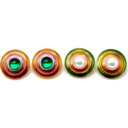 Mixed Color Cute Earring Clip Round New Jewelry